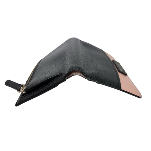 Kate Spade New York Jeanne Medium Slim Bifold Wallet Pink Black Designer - Picture 6 of 11